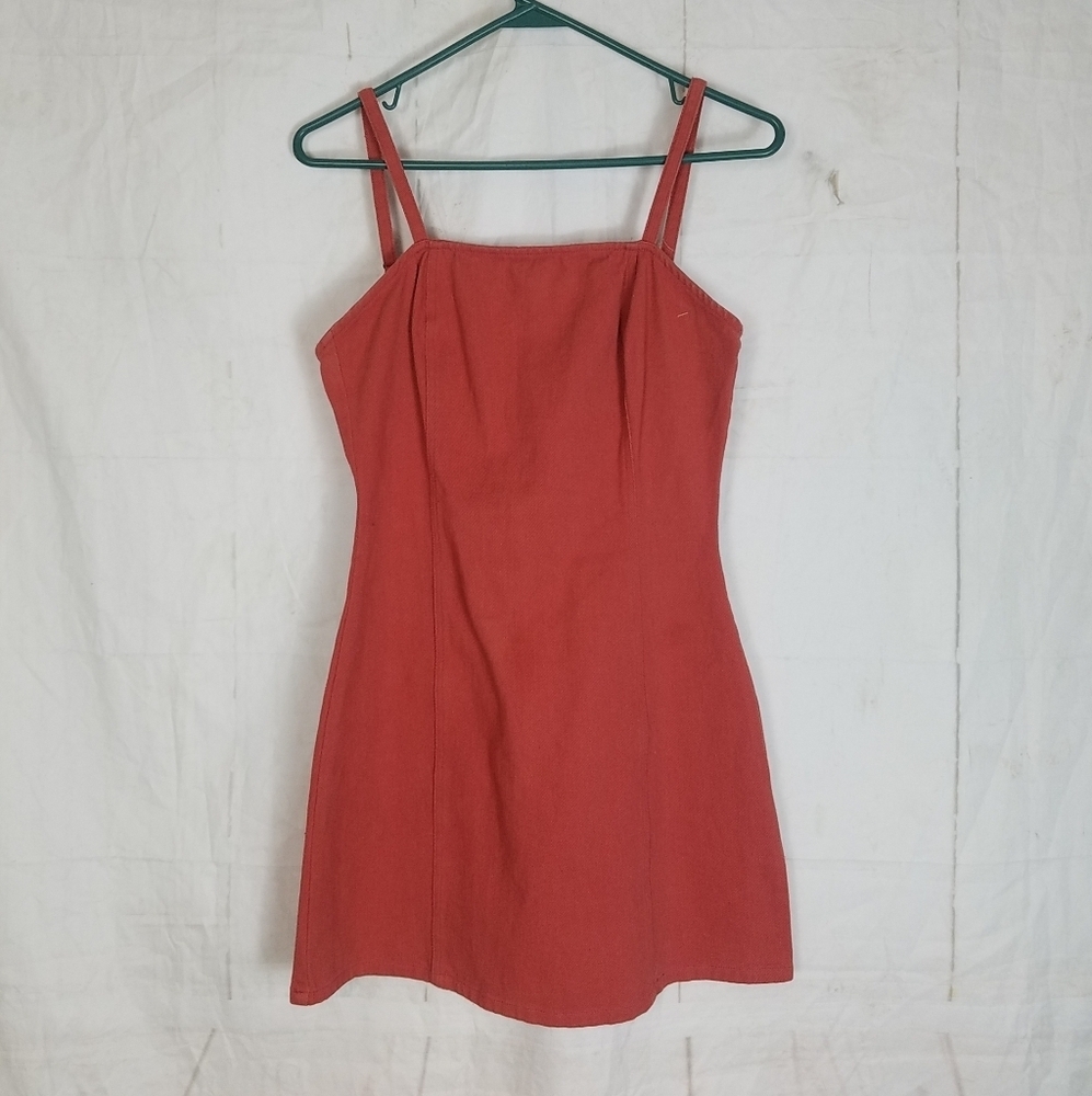 Molly Green square neck mini dress